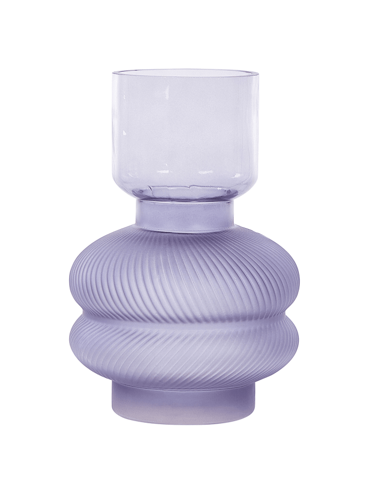 Blumenvase RODIA in Violett - (W) 14 x (H) 24 x (L) 14 cm