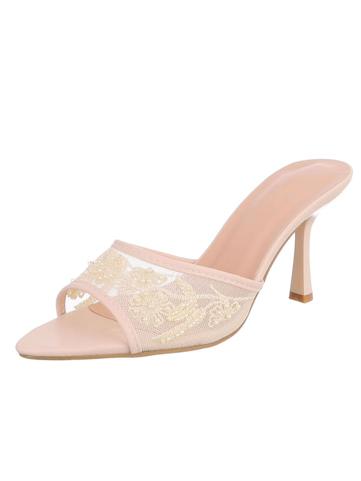 High-Heel Sandalette in Beige