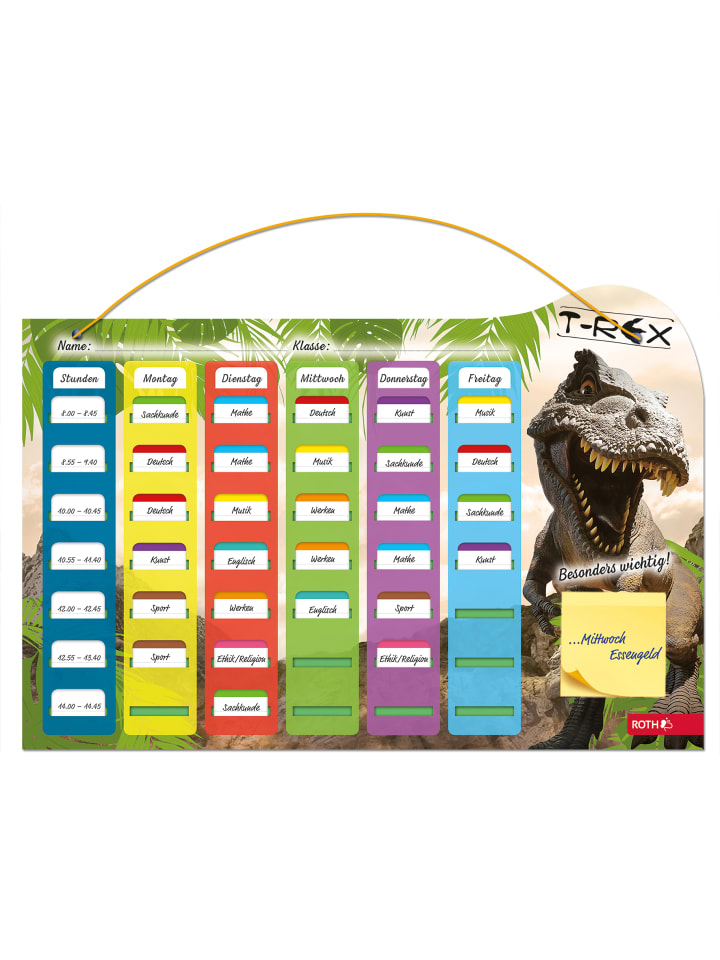 Klipp&Klar Stundenplan Steck Fix, Tyrannosaurus, A3 in Bunt