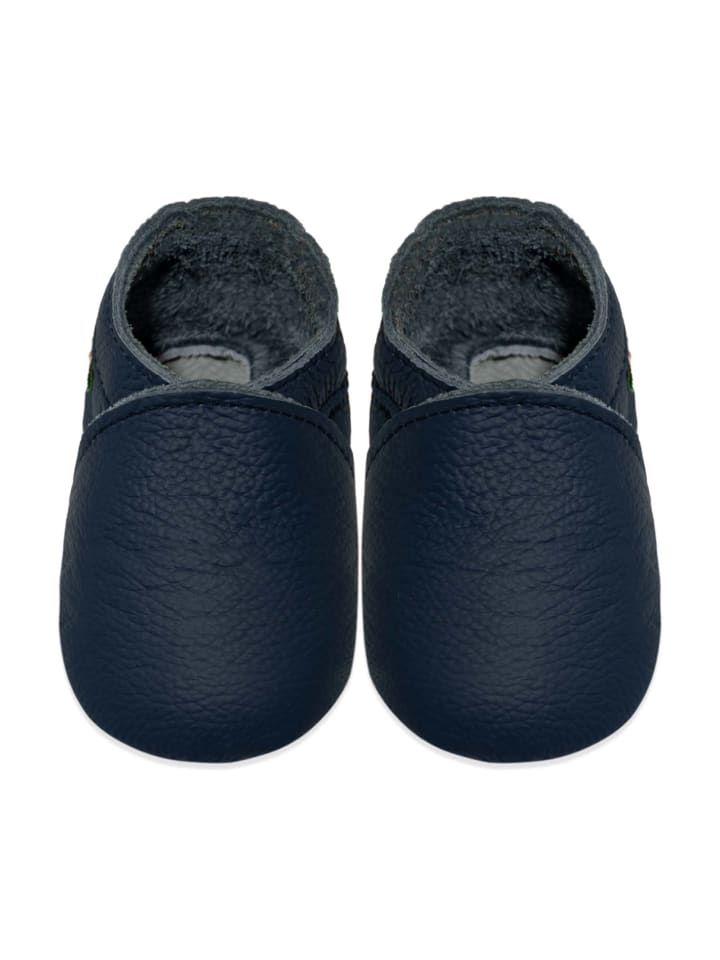 Baby Krabbelschuhe aus Leder, weiche Lauflernschuhe mit rutschfester Sohle