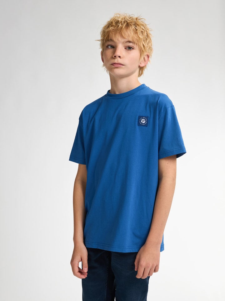 T-Shirt mit Logo Seaview in Blau