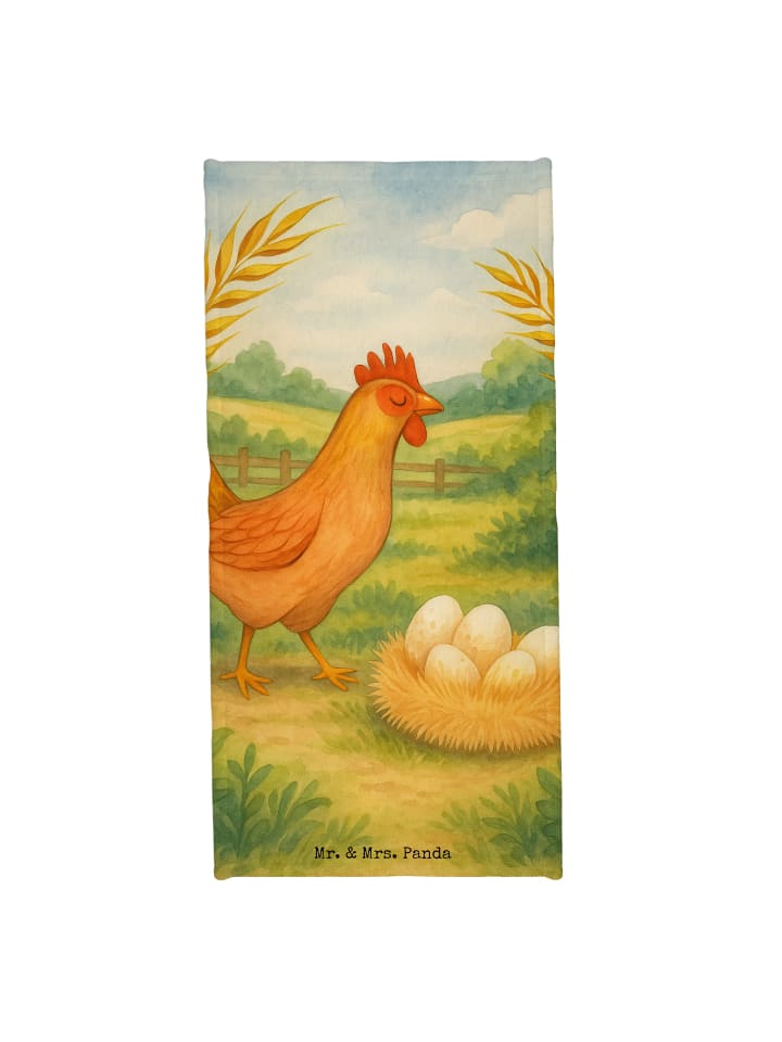 Duschhandtuch Huhn Stolz Design ohne Spruch in Vintage