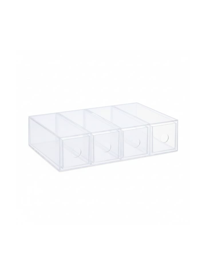 Schubladenbox in Transparent - (B)25 x (H)6 x (T)17,5 cm