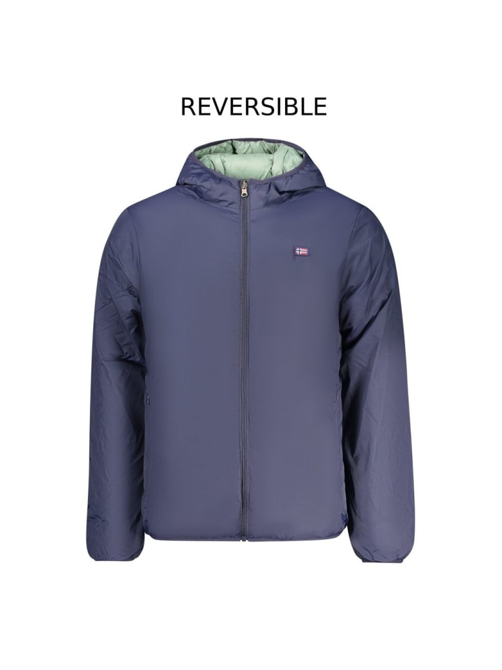 Blau Polyester Herren Jacke