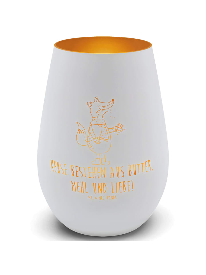 Laterne Fuchs Keks mit Spruch in Weiß