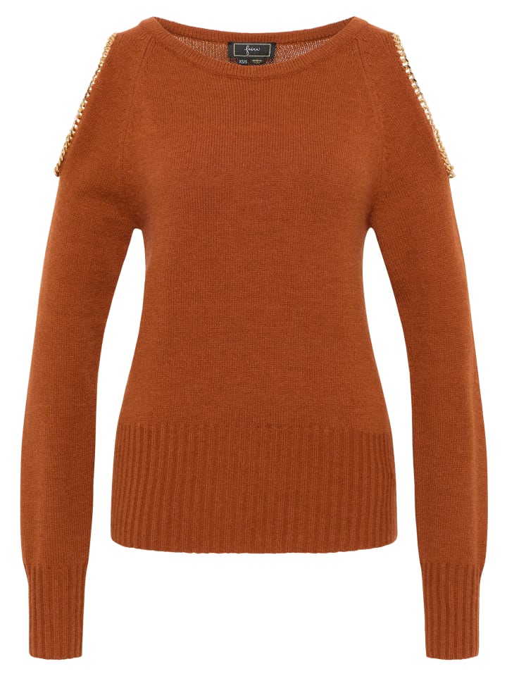 Damen Strickpullover in Dunkelkamel