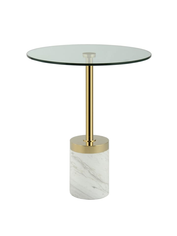 Beistelltisch Lana 125 in gold - weiß