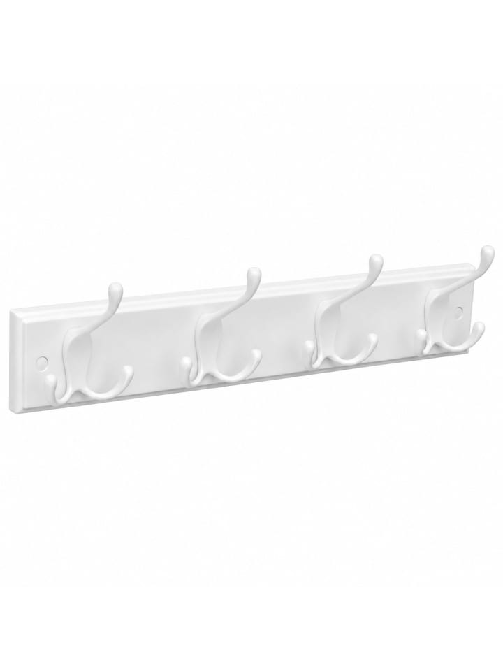 Wandgarderobe Helan-old in Weiß - (B)7 x (H)10.6 x (T)40 cm