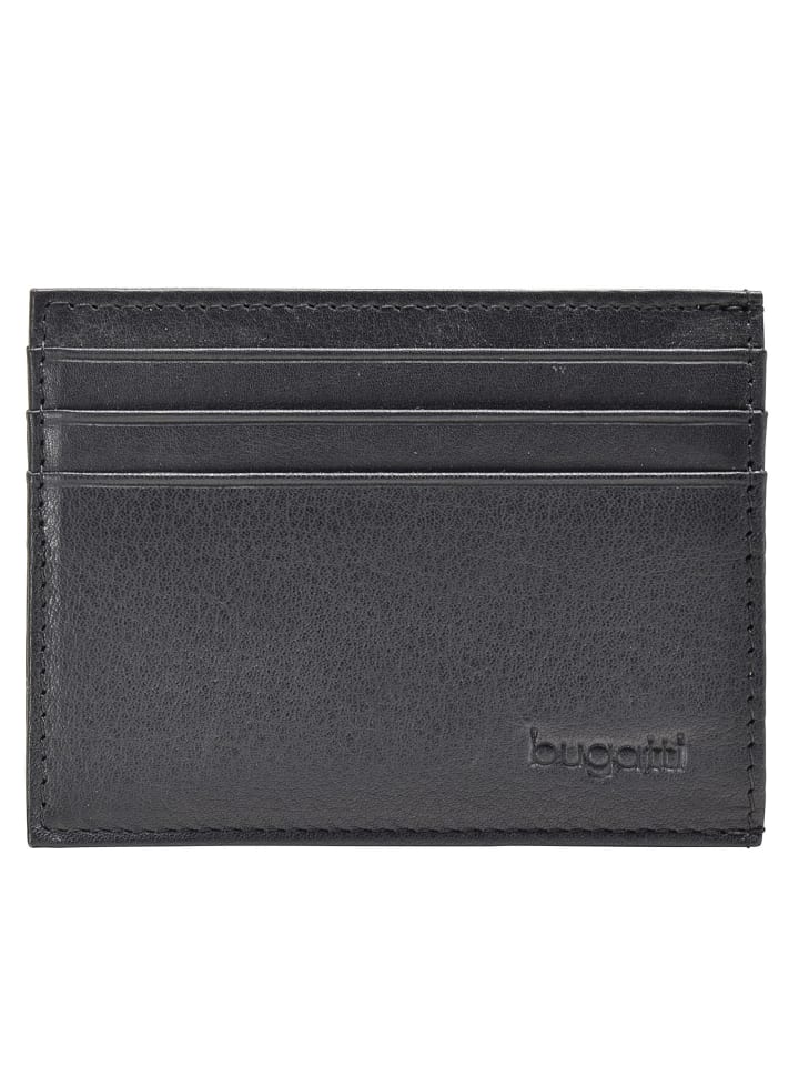 Sempre Kreditkartenetui Leder 10 cm schwarz