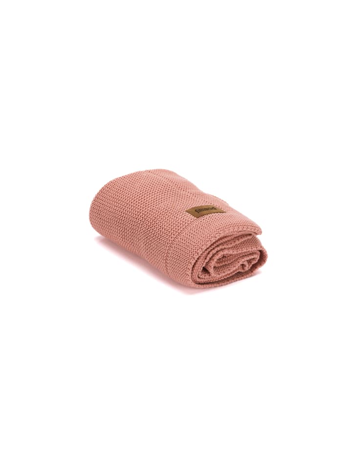 Babydecke Strick 80x100 cm Exklusiv in Rosa