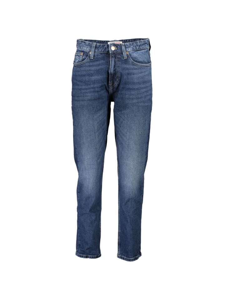 Blau Baumwolle Damen Jeans Slim Knöchel