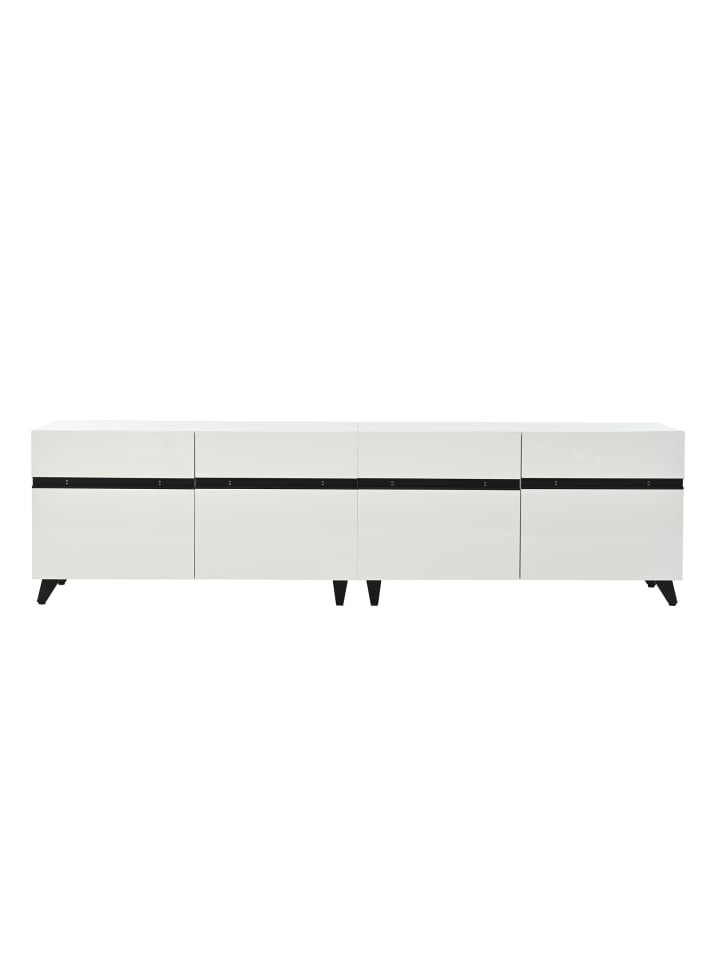 Hochglanz TV Schrank mit 4 Schränken und verstellbaren - 180*40*49cm