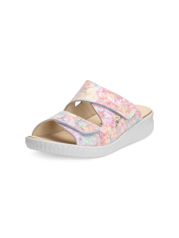 Echt Leder Pantoletten in multicolor