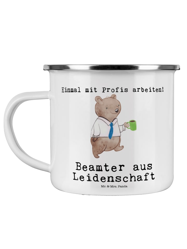 Kaffeebecher Beamter Leidenschaft mit Spruch in Weiß