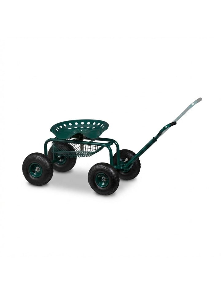 Fahrbarer Gartensitz in Grün
