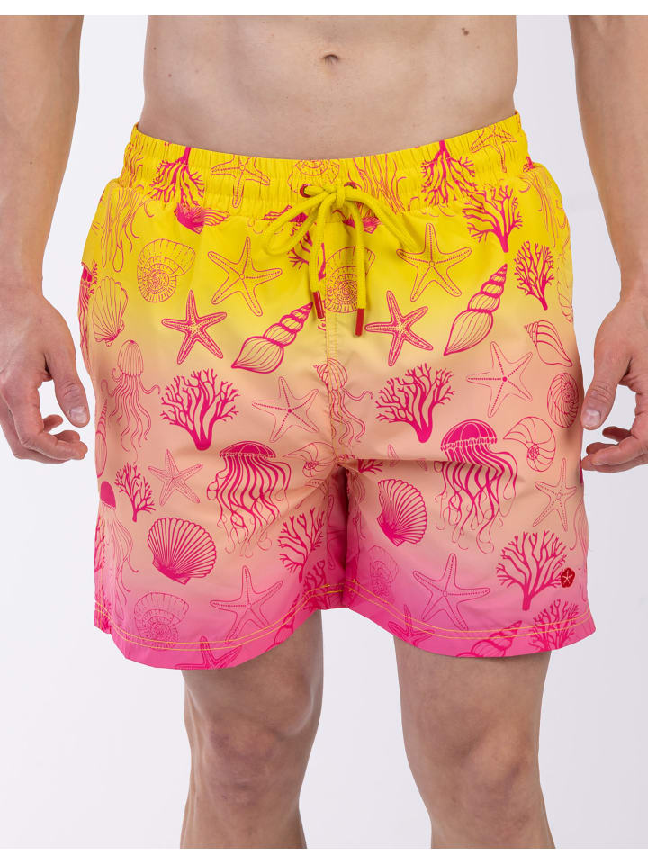 Badehose FALCAO in Yellow Pink