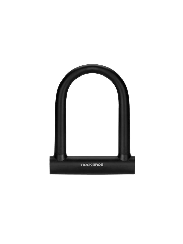 Bügelschloss mir 3 Schlüsseln - Fahrradschloss RKS610-BK Schwarz in Schwarz