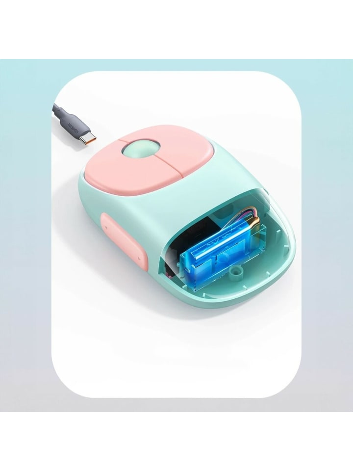 Ugreen MU102 FUN+ Bluetooth / 2,4 GHz kabellose Maus Pink in Pink