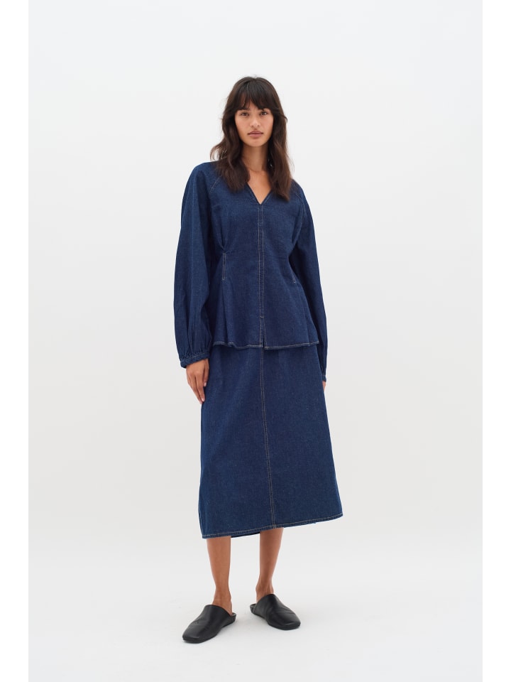 Langarm - Hemd RubinaIW Feminine Form in Blue Denim