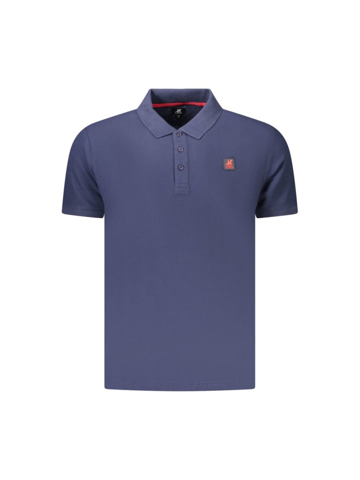 Blau Baumwolle Herren Polo Hemd