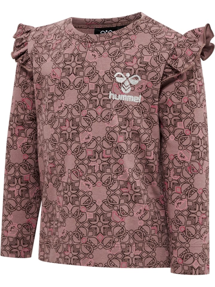 Shirt "Hmlfia T-Shirt L/S" in Braun