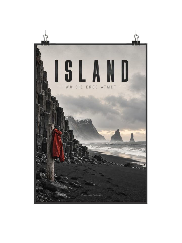 Print Landschaft nordisch Design mit Spruch in Weiß