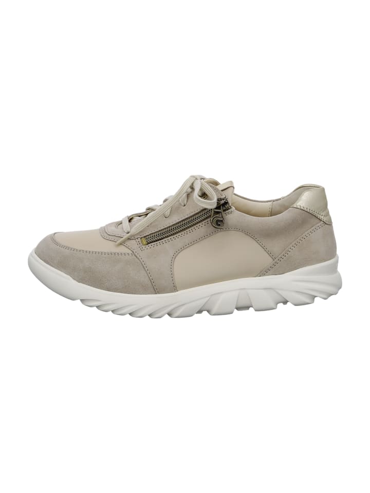 Komfort Schnürschuhe in Beige