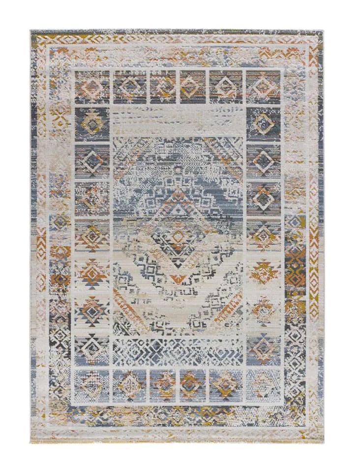 Kurzflor-Teppich KILIS in mehrfarbig