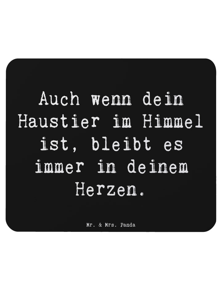 Mouse-Pad Spruch Trauerbewältigung Haustierverl... in Schwarz