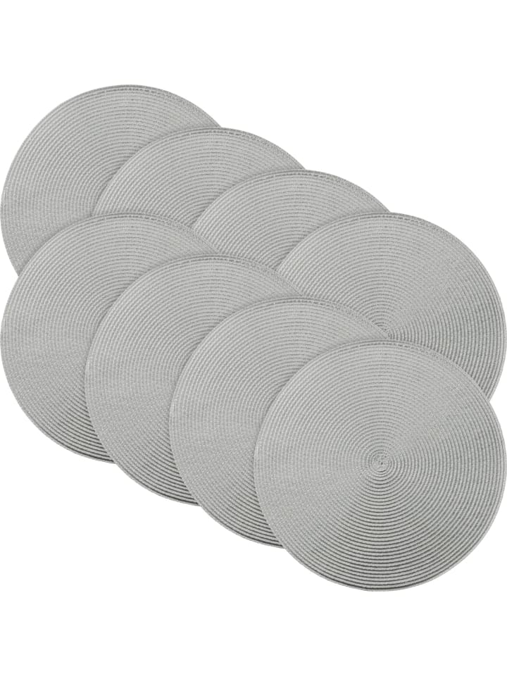 Tischset 8er-Pack Amadora in silber
