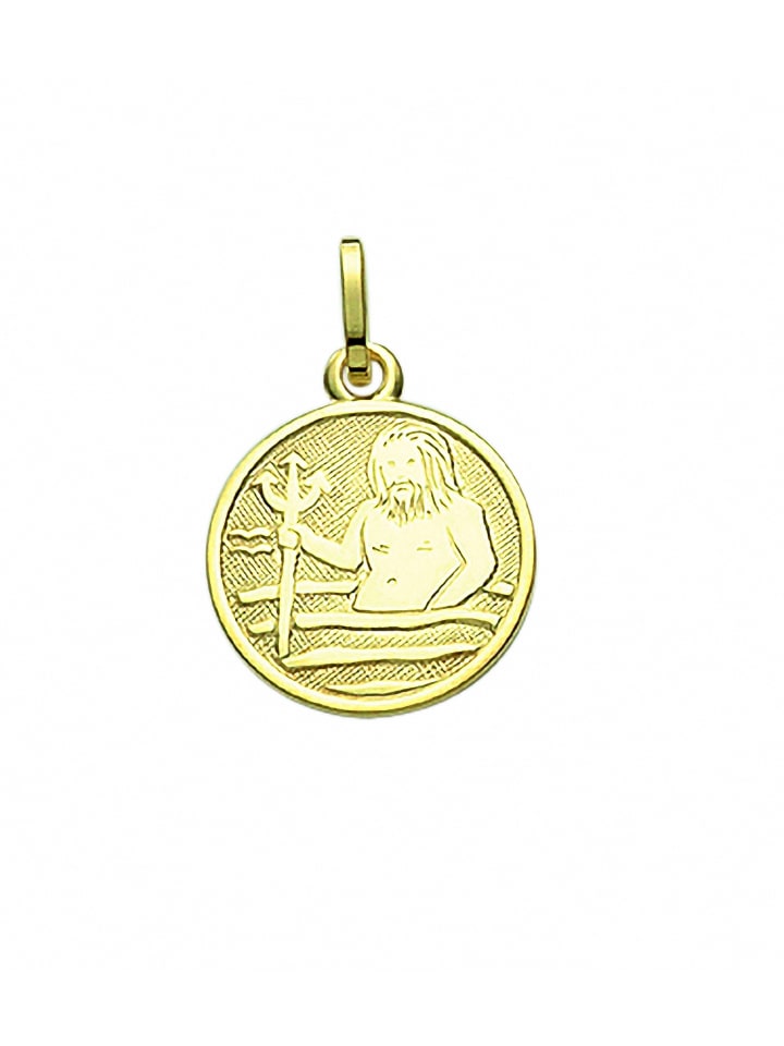 Damen & Herren 333 Gold Sternzeichen Anhänger Wassermann Ø 11,8 mm in gold