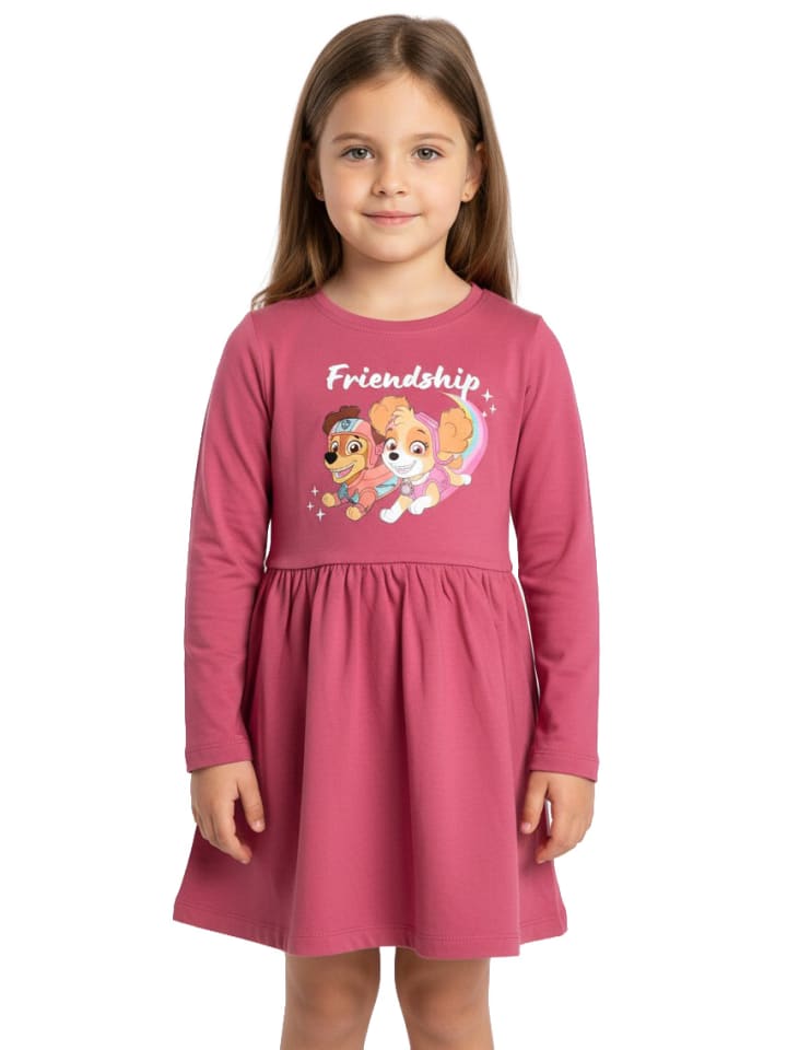 Paw Patrol Kleid Friendship Skye & Liberty Kleidchen Rock langarm in pink