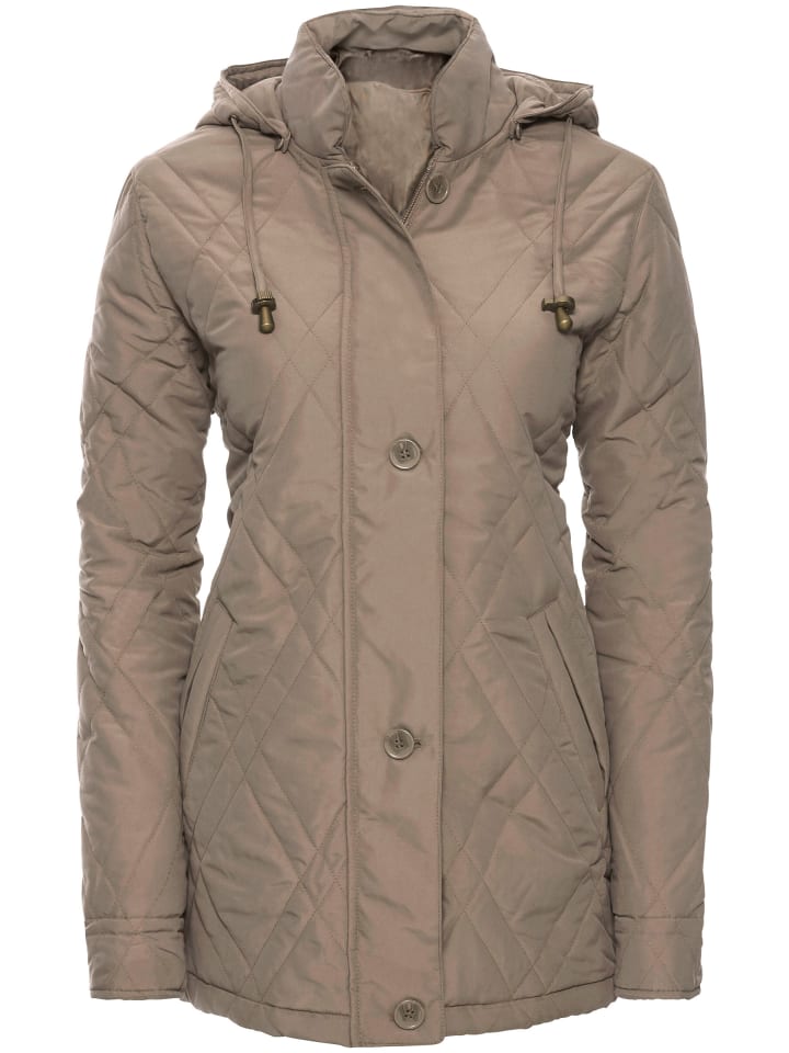 Steppjacke in taupe