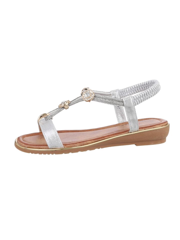 Sandale & Sandalette in Silber