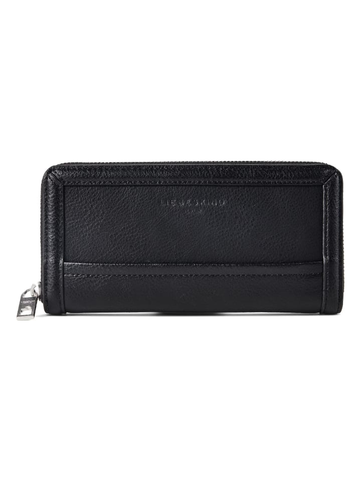 Delia Geldbörse RFID Schutz Leder 19 cm black