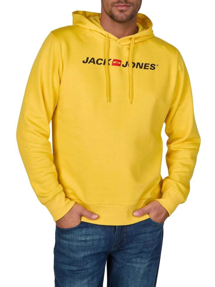 Pullover JJMORTY OLD LOGO SWEAT HOOD SMU in Gelb