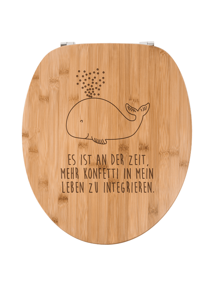 WC Sitz Wal Konfetti mit Spruch in Transparent