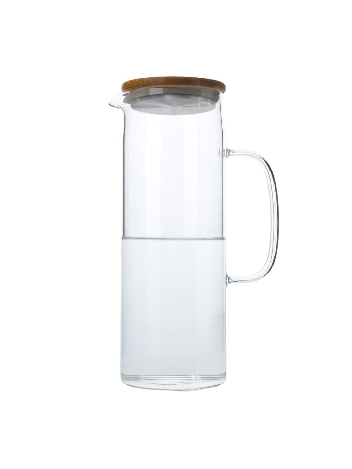 Karaffe mit Bambusdeckel mit 1.3L mit Deckel in KLAR