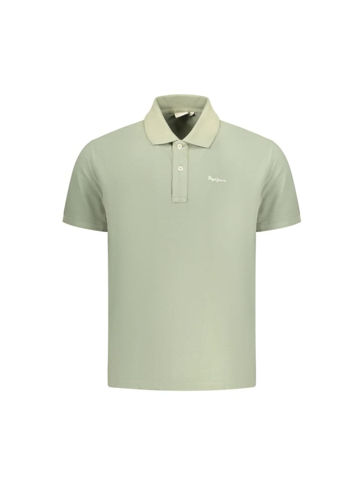 Grün Baumwolle Herren Polo Hemd