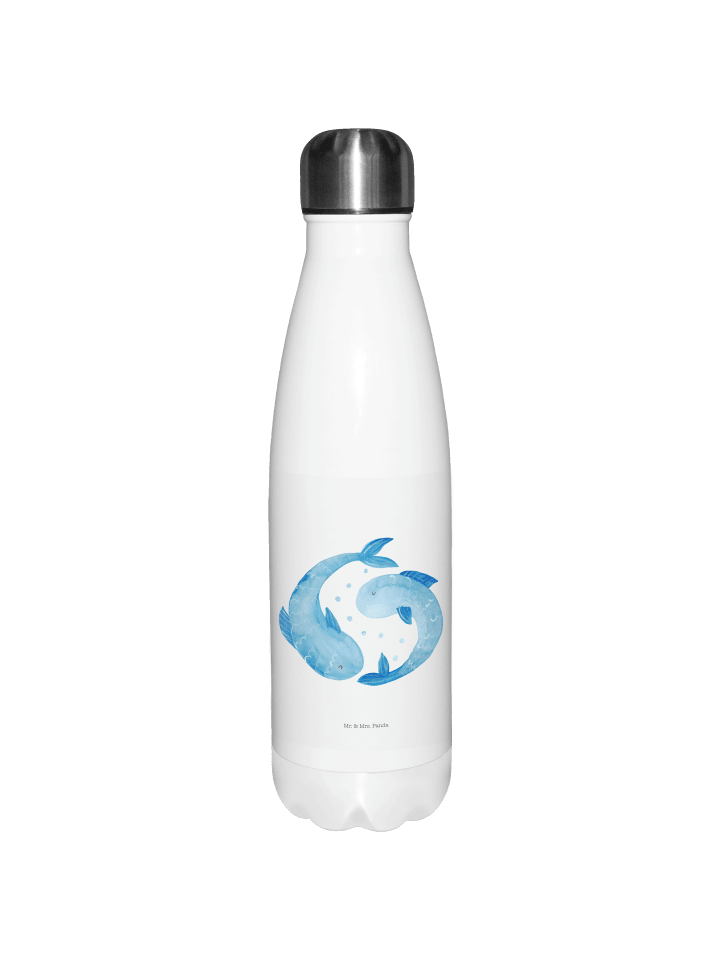 Wasserflasche Sternzeichen Fische ohne Spruch in Weiß