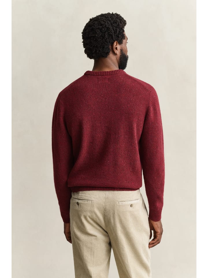 Pullover in bordeaux mehrfarbig - 0001