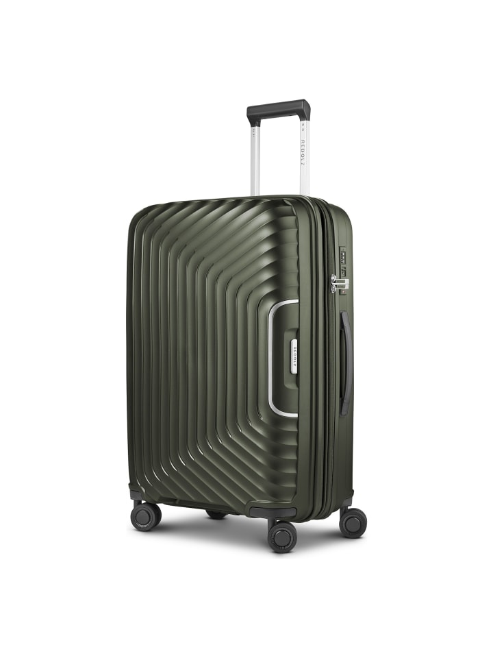 Essentials 01 4 Rollen Trolley M 66 cm mit Dehnfalte olive metallic