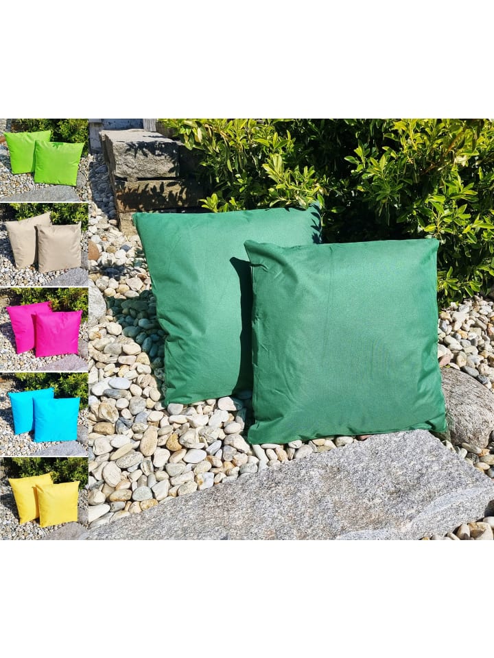 Outdoor Dekokissen 45x45cm inkl. Füllung in Dunkelgrün