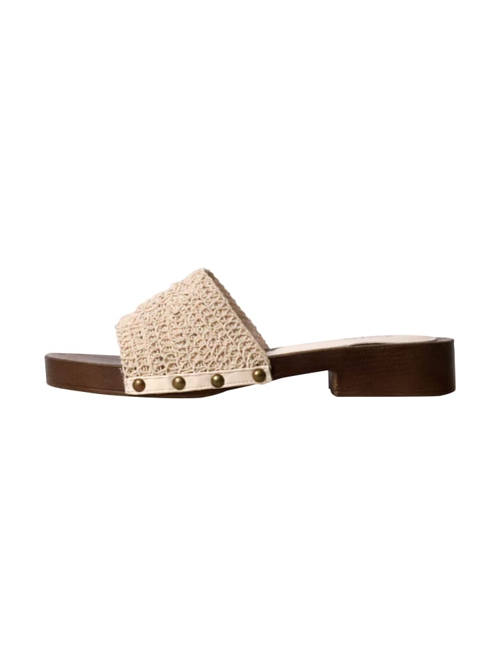 Sandalen zum Hineinschlüpfen Beige