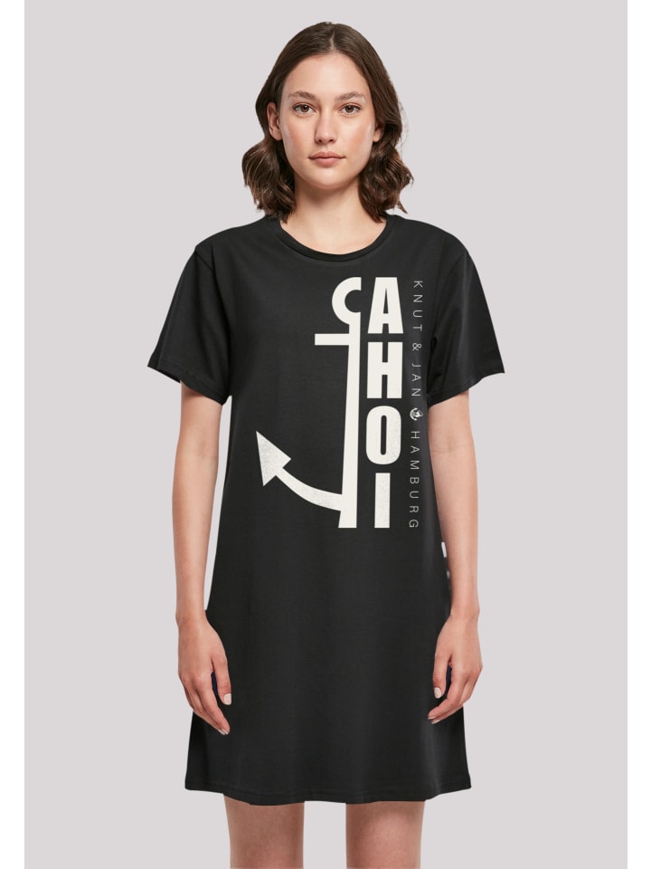 F4NT4STIC Damen T-Shirt Kleid Ahoi Anker Knut & Jan Hamburg in schwarz  günstig kaufen | limango