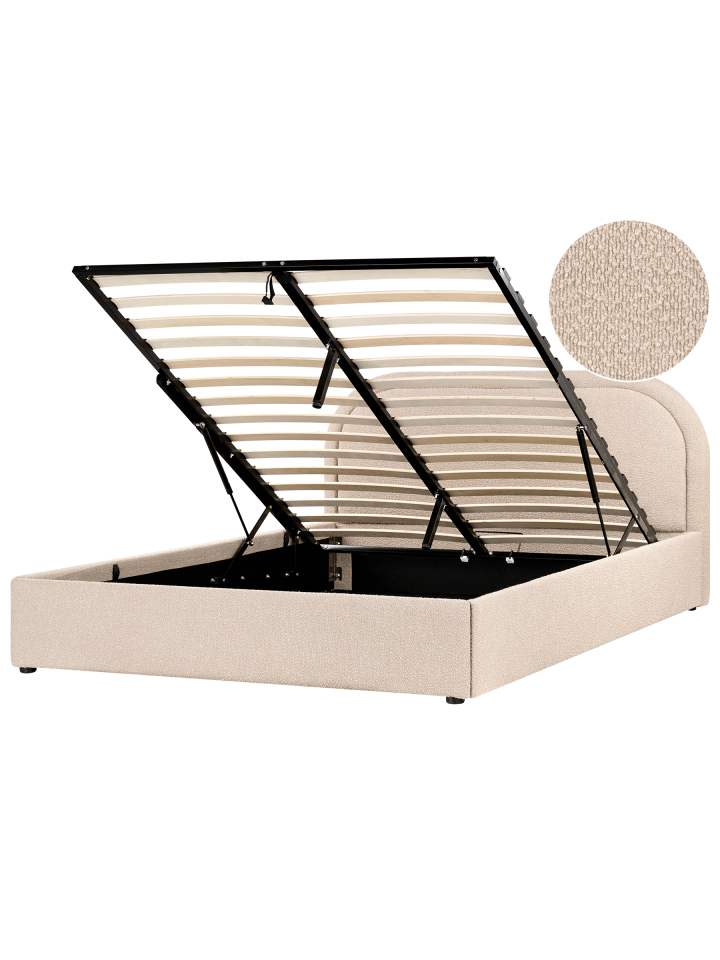 2-tlg Doppelbett QUILLIEN in Beige