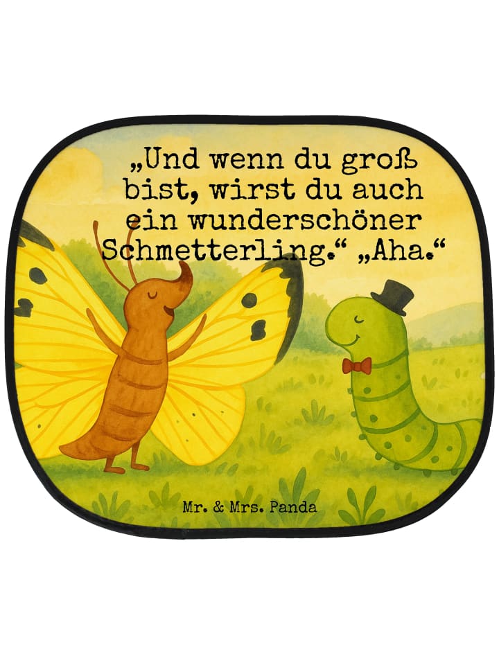 Sonnenschutznetz Auto Raupe Schmetterling Desig... in Weiß
