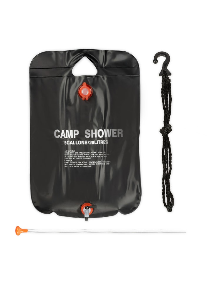 2x Campingdusche in Schwarz - 20 l
