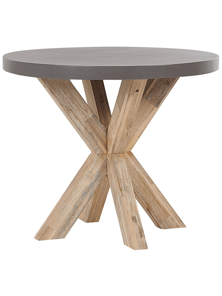 Esstisch OLBIA in Grau/Braun - (W) 90 x (H) 76 x (L) 90 cm
