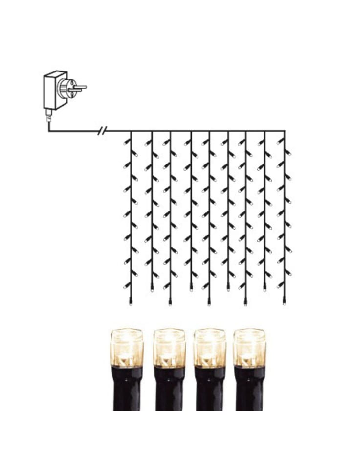 LED Lichtervorhang MicroLED in Schwarz